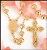 Our Lady of Guadalupe Rosebud Rosary - Gold
